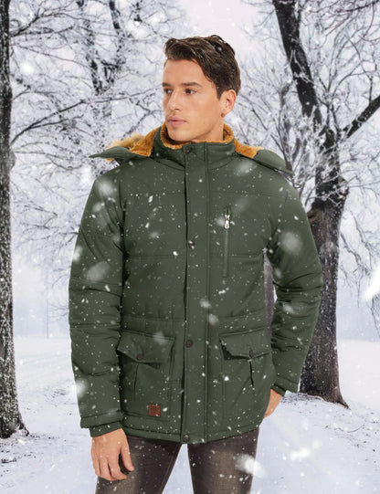 TACVASEN Men's Winter Fleece Jacket – Ultimate Warmth & Protection