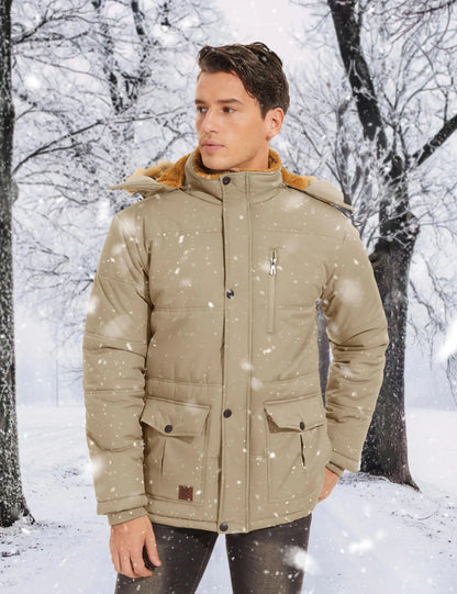 TACVASEN Men's Winter Fleece Jacket – Ultimate Warmth & Protection