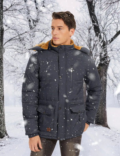 TACVASEN Men's Winter Fleece Jacket – Ultimate Warmth & Protection